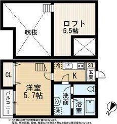 ラミアカーサ(1K/2階)の間取り写真