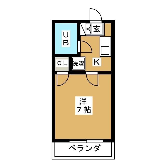 ツインテラス鷺宮(1K/1階)の間取り写真