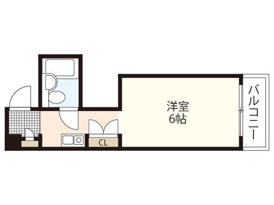 サンシャイン舟入中町(1K/7階)の間取り写真