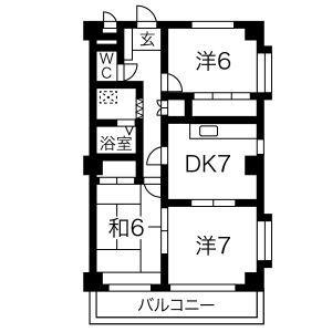 アサノハイツ(3DK/2階)の間取り写真