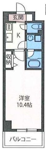 エスティメゾン秋葉原(1K/11階)の間取り写真
