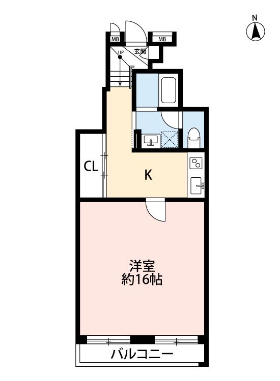 HT RESIDENCE(1K/2階)の間取り写真
