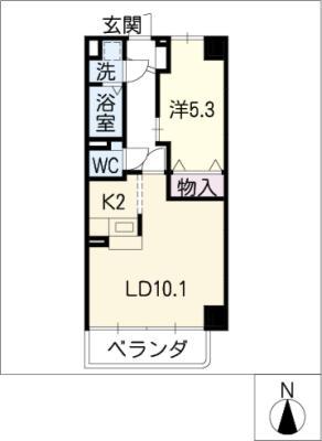 アーバンヒルズ城山(1LDK/4階)の間取り写真