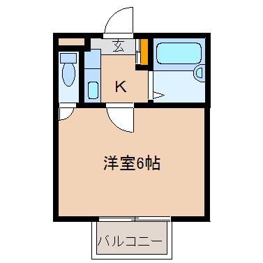 ジオナ新大阪(1K/5階)の間取り写真