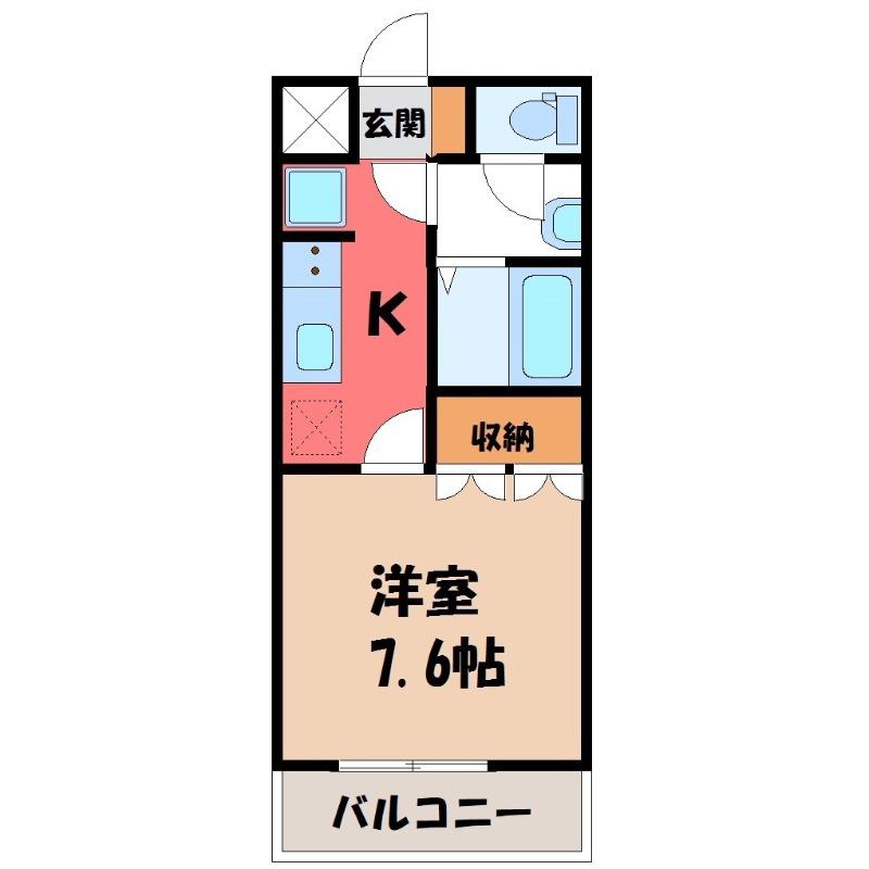 グランチェスタ(1K/2階)の間取り写真