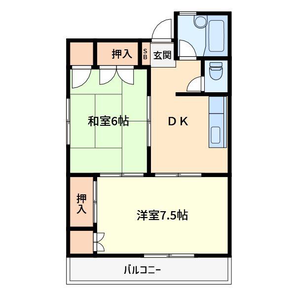 アプトEMC(3DK/3階)の間取り写真