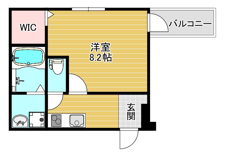 フジパレス今川公園東V番館(1K/1階)の間取り写真