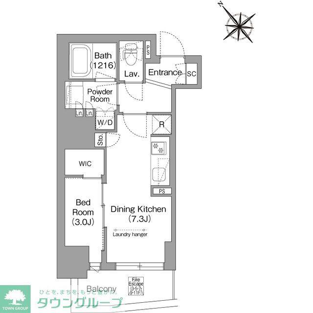 コンフォリア・リヴ東池袋(1DK/12階)の間取り写真