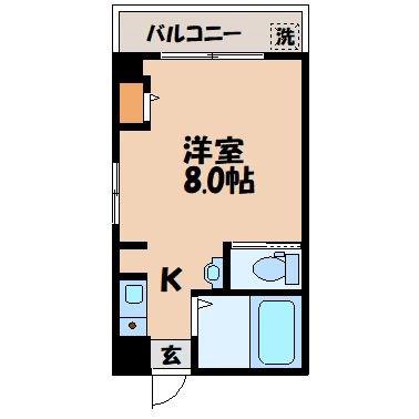 エクセレント片淵(ワンルーム/3階)の間取り写真
