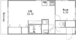 プチハウス石原(1LDK/1階)の間取り写真