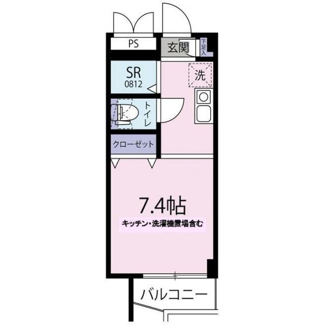 コーポYOU(ワンルーム/3階)の間取り写真