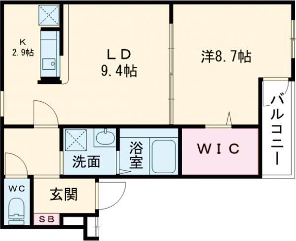 フジパレス堺百舌鳥梅町(1LDK/1階)の間取り写真