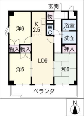 トゥールヴァンテアン(3LDK/4階)の間取り写真