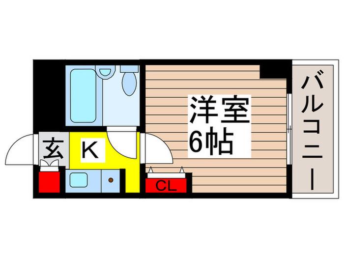 メゾン行徳(1K/4階)の間取り写真