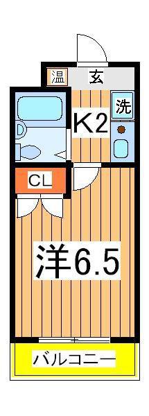 パーソナル1(1K/3階)の間取り写真