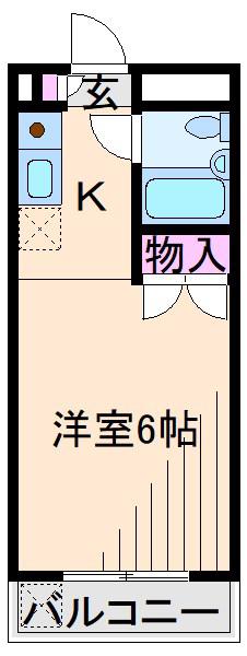 コンドレア綱島西(ワンルーム/4階)の間取り写真