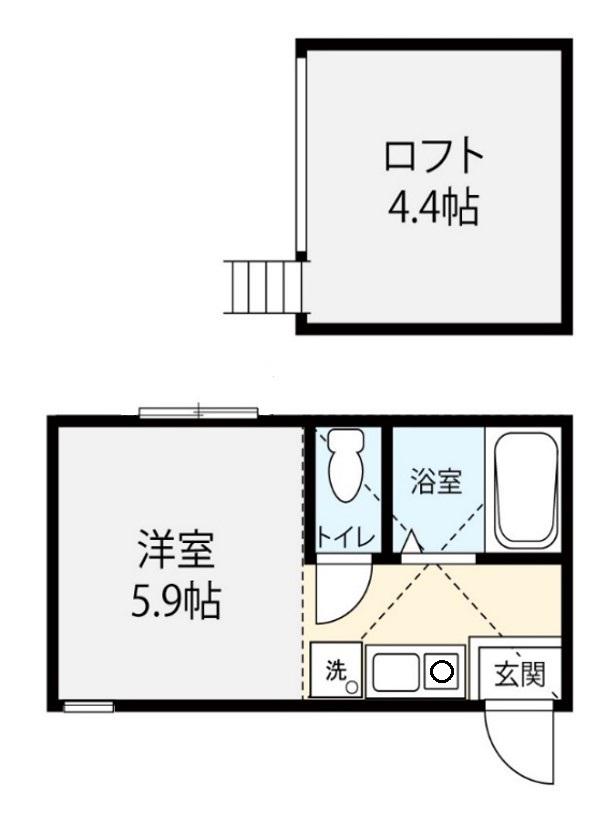 G・Aヒルズ武蔵小杉(ワンルーム/1階)の間取り写真