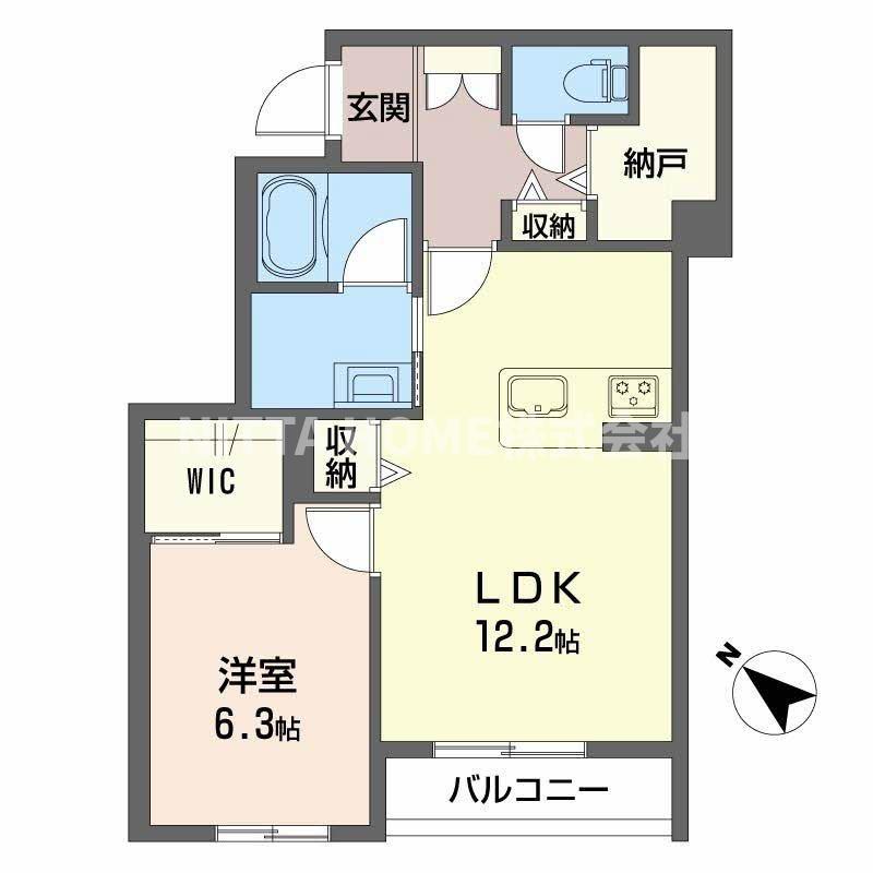 プエンテ サツキ(1LDK/2階)の間取り写真