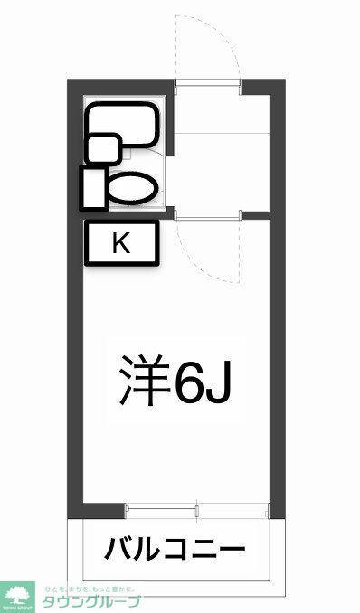 クロノス川越上戸(ワンルーム/3階)の間取り写真