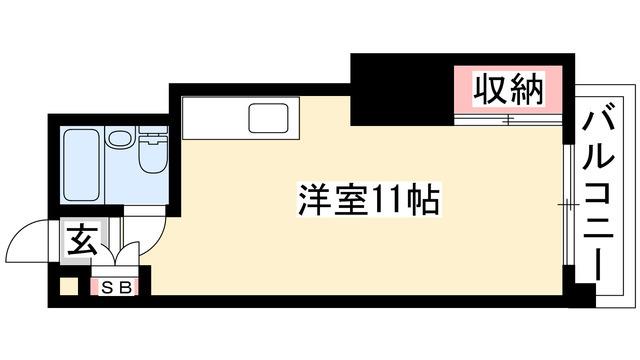 トーカンマンション千種(1DK/6階)の間取り写真