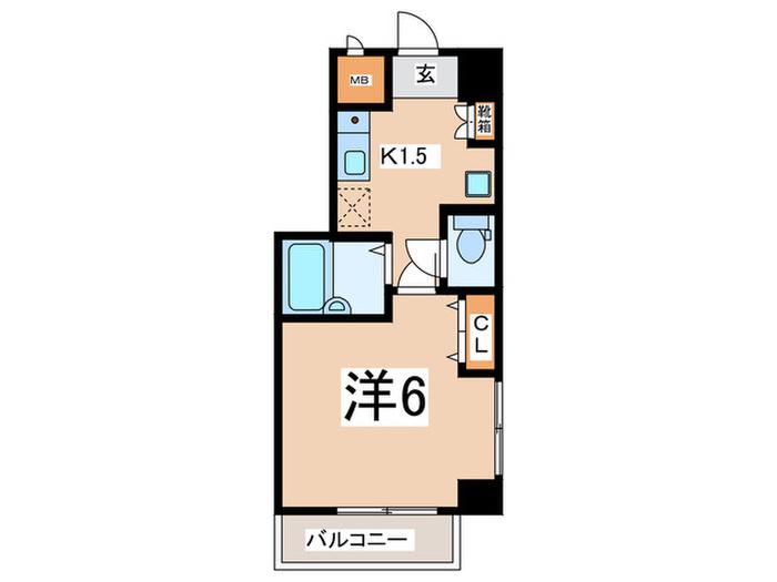KDXレジデンス横浜関内(1K/8階)の間取り写真