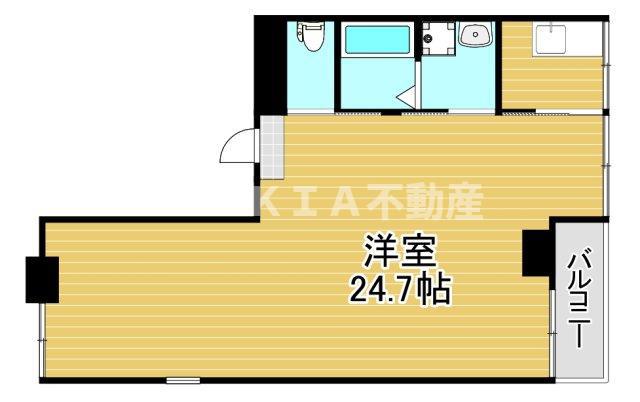 MRK EDOBORI(1K/7階)の間取り写真