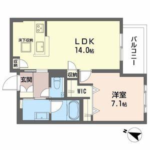 シャーメゾン シエロ(1LDK/3階)の間取り写真