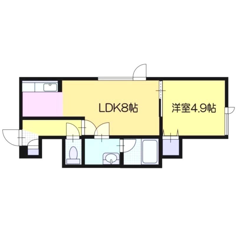 マイライフ205(1LDK/2階)の間取り写真