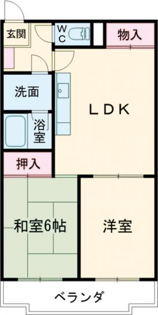サニーコート中百舌鳥(2LDK/3階)の間取り写真