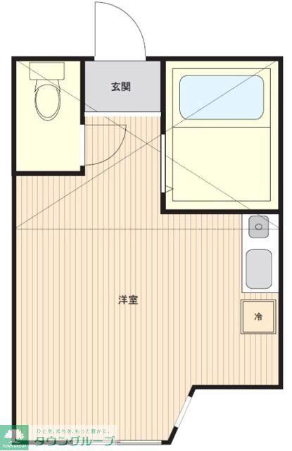 クイーンズモコII(ワンルーム/2階)の間取り写真