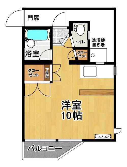 CASA LOGGIA(ワンルーム/3階)の間取り写真
