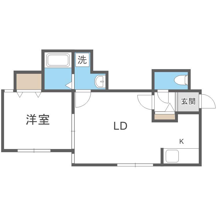 ラスティ40(1LDK/3階)の間取り写真