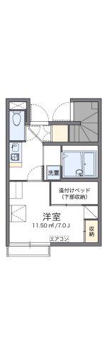 レオパレスヒル(1K/1階)の間取り写真