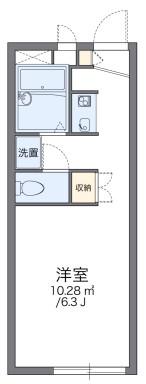 レオパレスイーストAUKII(1K/1階)の間取り写真