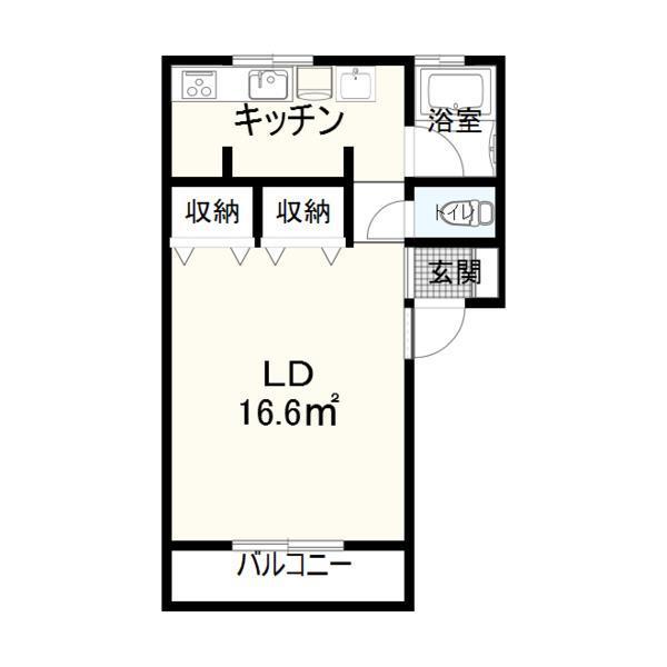 エスペランサ(1K/2階)の間取り写真