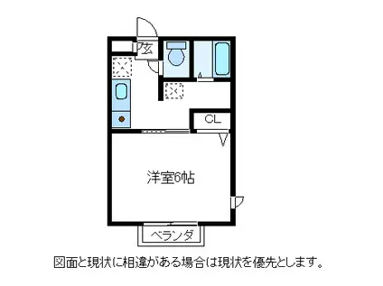 プラムガーデン(1K/2階)の間取り写真