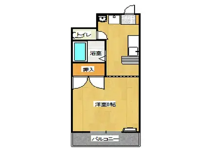 ブライトライツ高島(1K/2階)の間取り写真