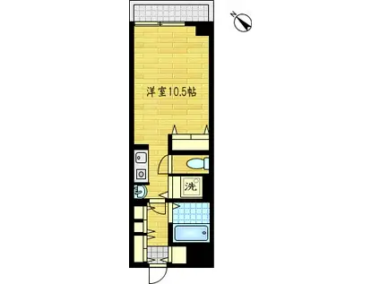 パスコマンション(ワンルーム/8階)の間取り写真