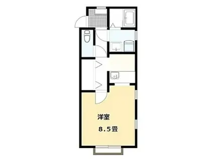 ABCフラッツ(1K/1階)の間取り写真