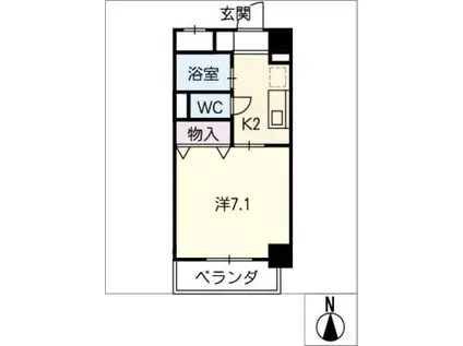 トーシンコーポ古出来(1K/1階)の間取り写真