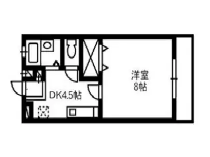 メープル湊B(1K/1階)の間取り写真