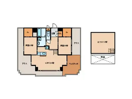 ALTE MEISTER 中津瀬(2SLDK/6階)の間取り写真