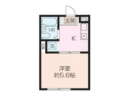 細貝ハイツ(1K/1階)の間取り写真