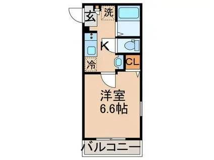 グランクオール金町(1K/1階)の間取り写真