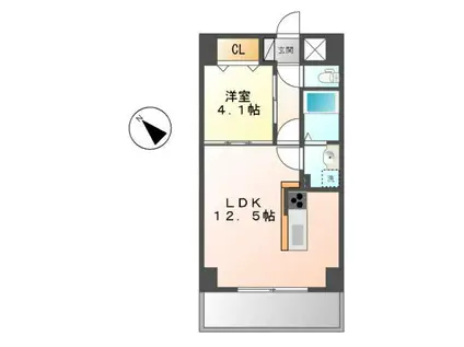 GRANDUKE新栄(1LDK/5階)の間取り写真