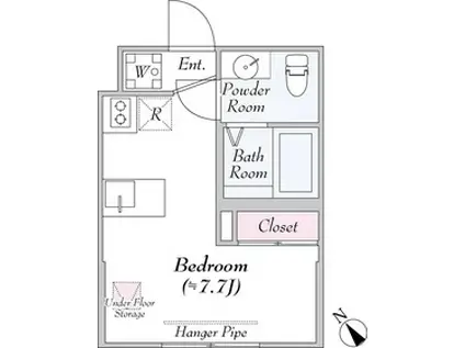 ABIETE FIVE(ワンルーム/1階)の間取り写真