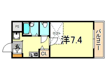 サテライト芦屋宮塚(1K/2階)の間取り写真