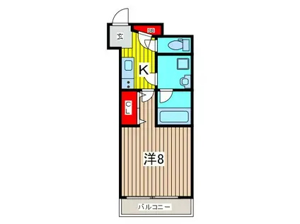 リヴシティ西川口五番館(1K/2階)の間取り写真