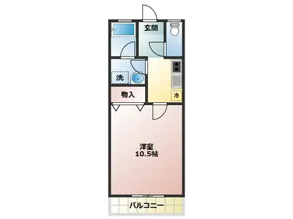 002-HIRAKAWA(1K/2階)の間取り写真