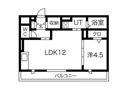 ミナス ティリス(1LDK/2階)の間取り写真